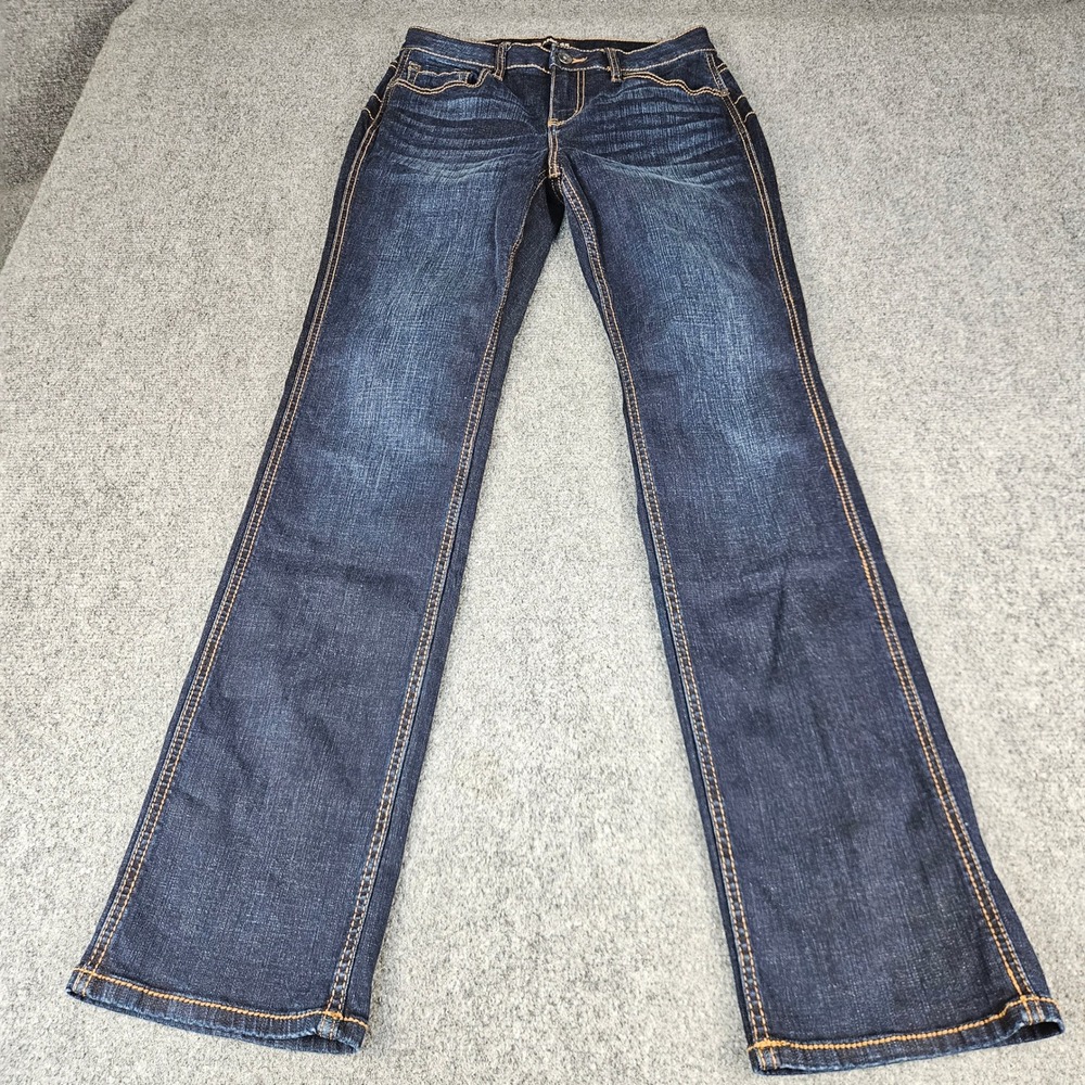 Rank 45 Mens Dark Wash Straight Leg‎ Denim Jeans 30x32 Indigo Stretch
